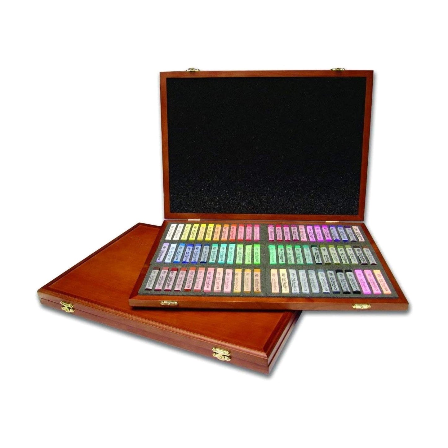 Soft square artist's pastels - Wood case (72)