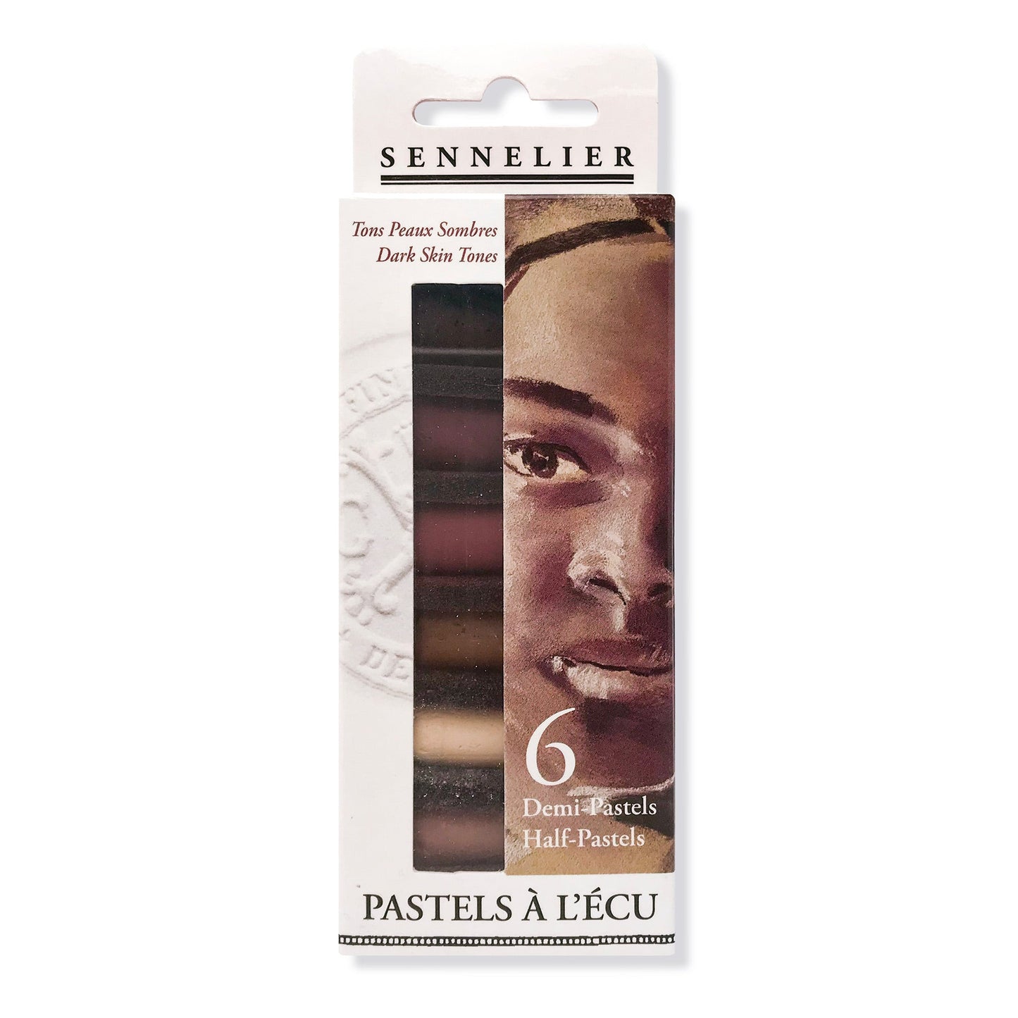 6-Pack Extra Soft Half Pastels - Dark Skin Tones