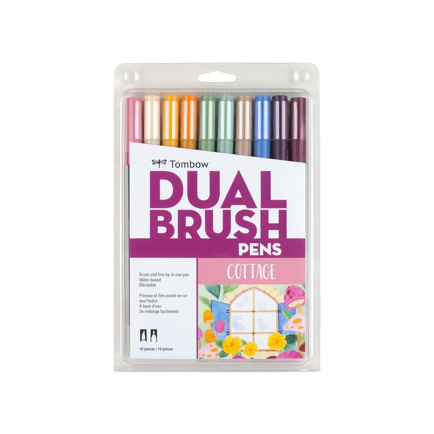 10-Pack Dual Brush Pens - Cottage