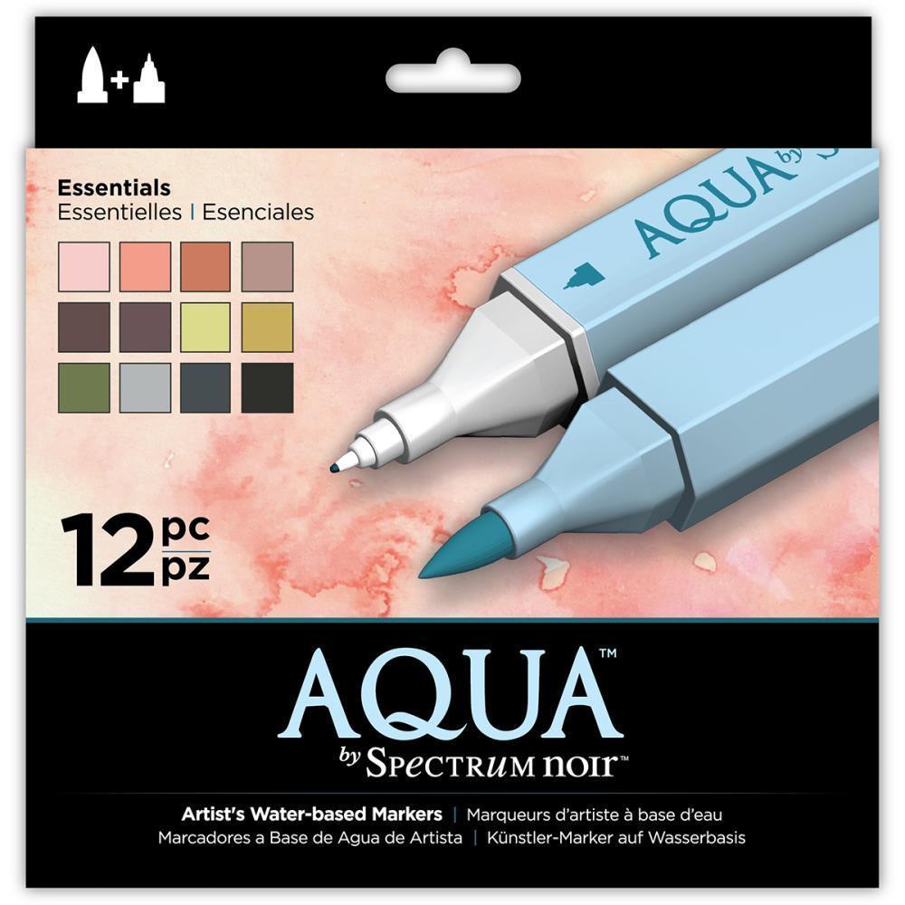 Spectrum Noir Aqua Markers 12/Pkg - Essentials