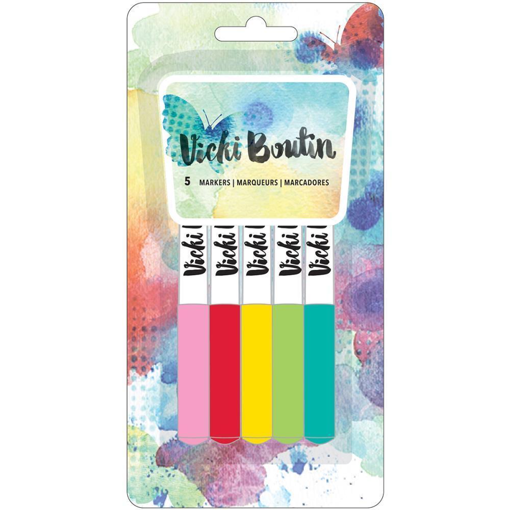 Vicki Boutin Mixed Media Color Markers 5/Pkg Brights