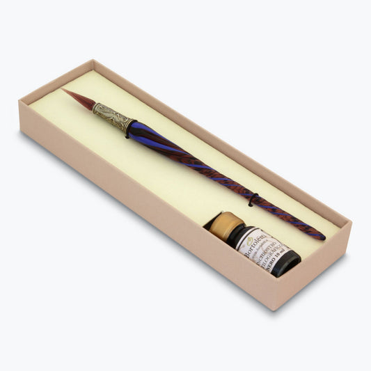 Bortoletti - Calligraphy Pen Set - Glass Nib - Twisted - Amethyst