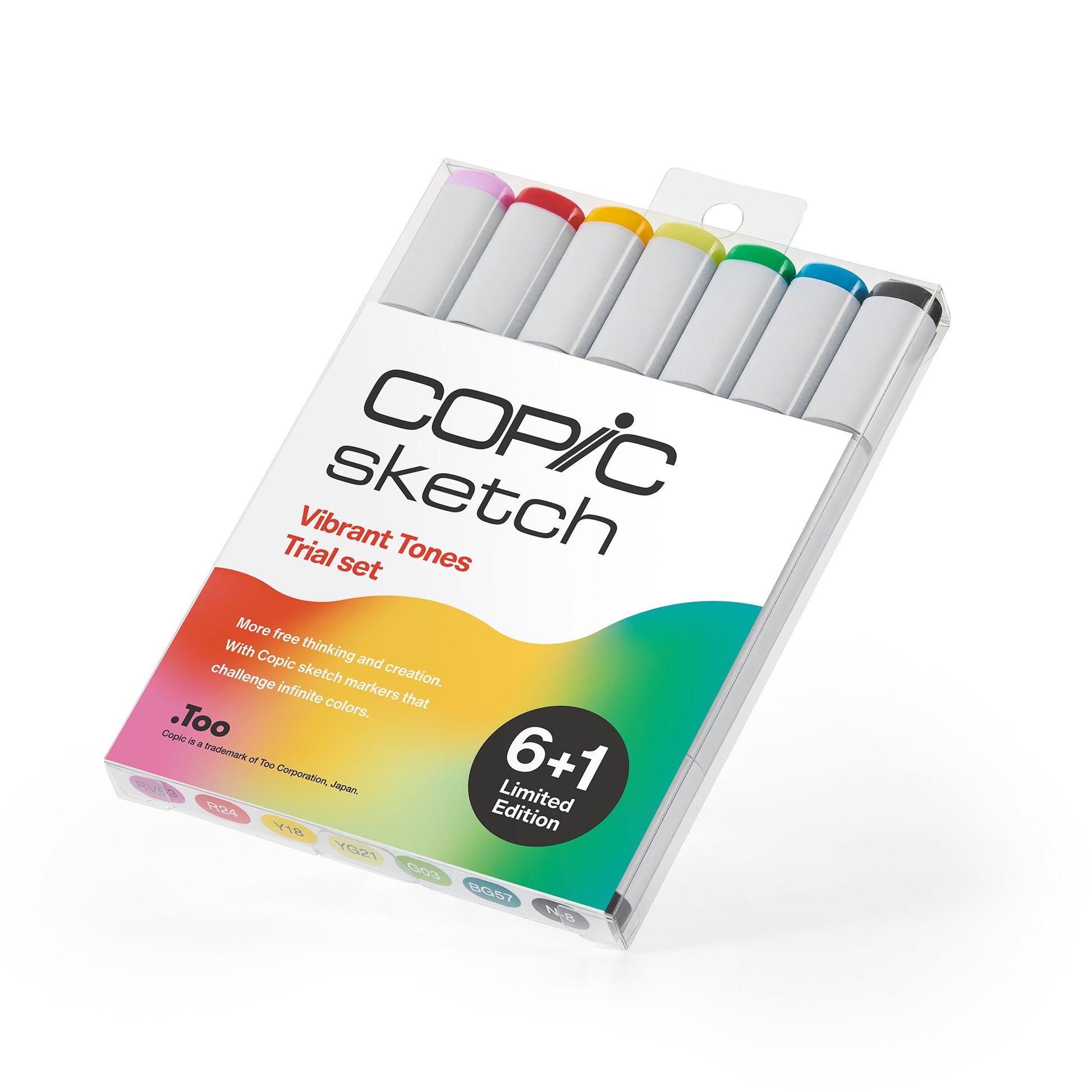 7-Pack Copic Sketch Markers - Vibrant Tones