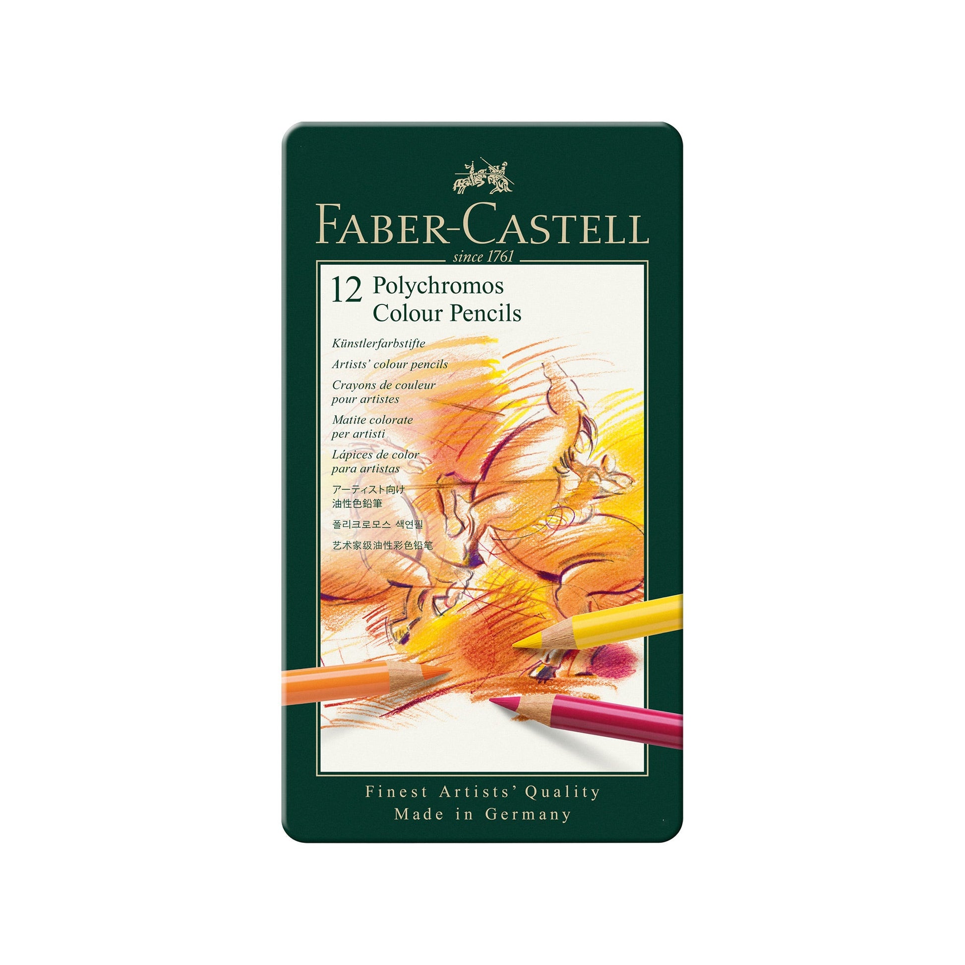 12-Pack Polychromos Coloured Pencils