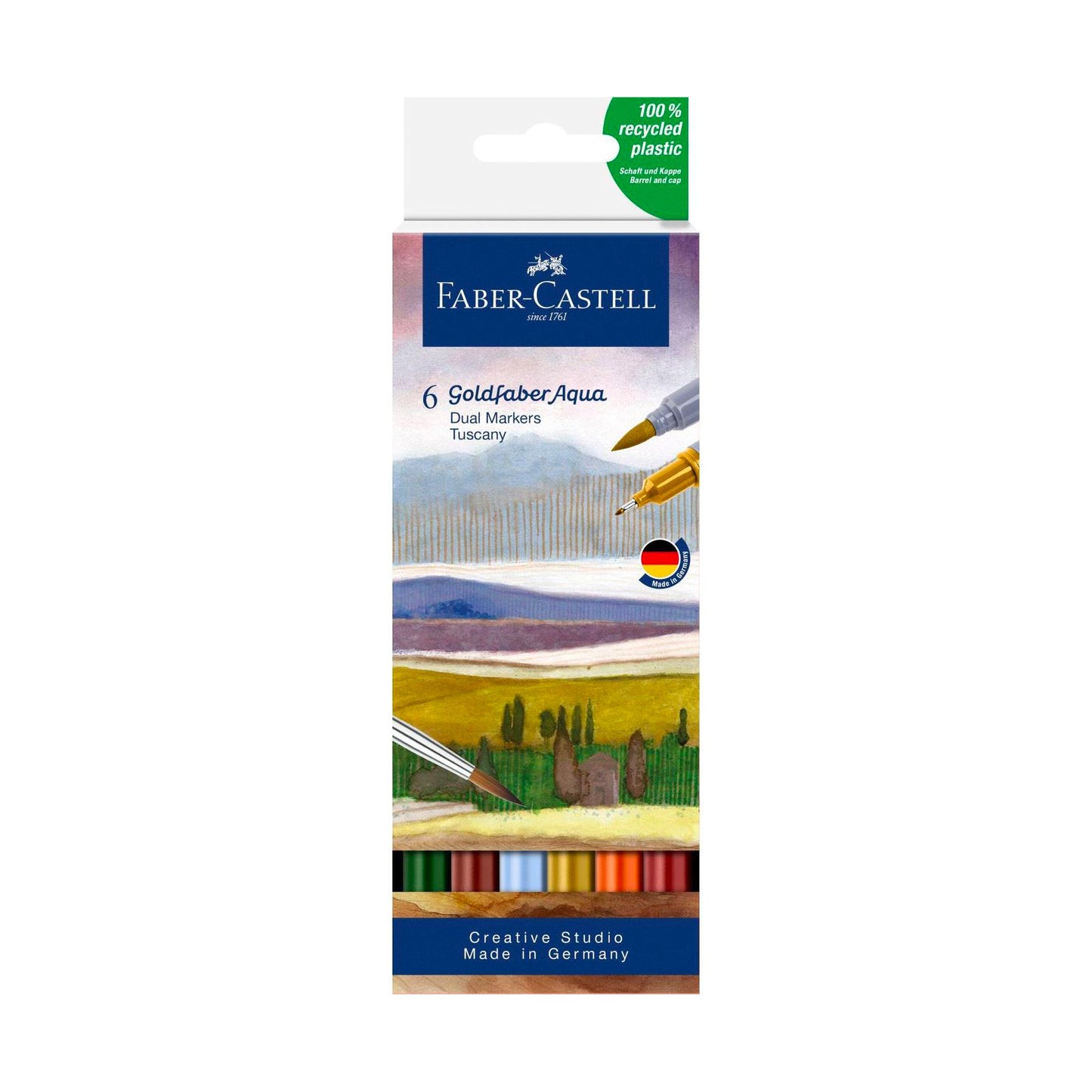 6-Pack Goldfaber Aqua Dual Markers - Tuscany