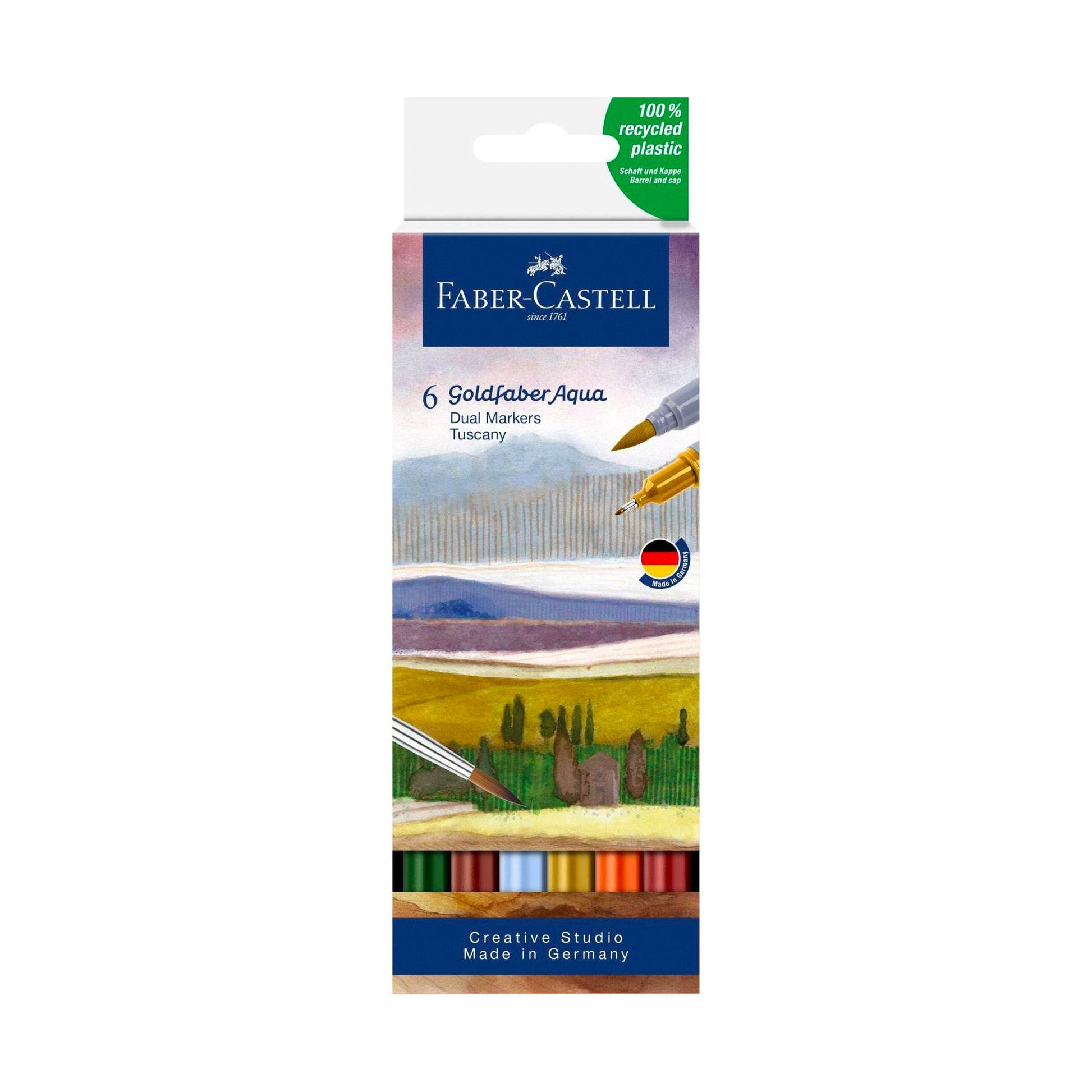 6-Pack Goldfaber Aqua Dual Markers - Tuscany