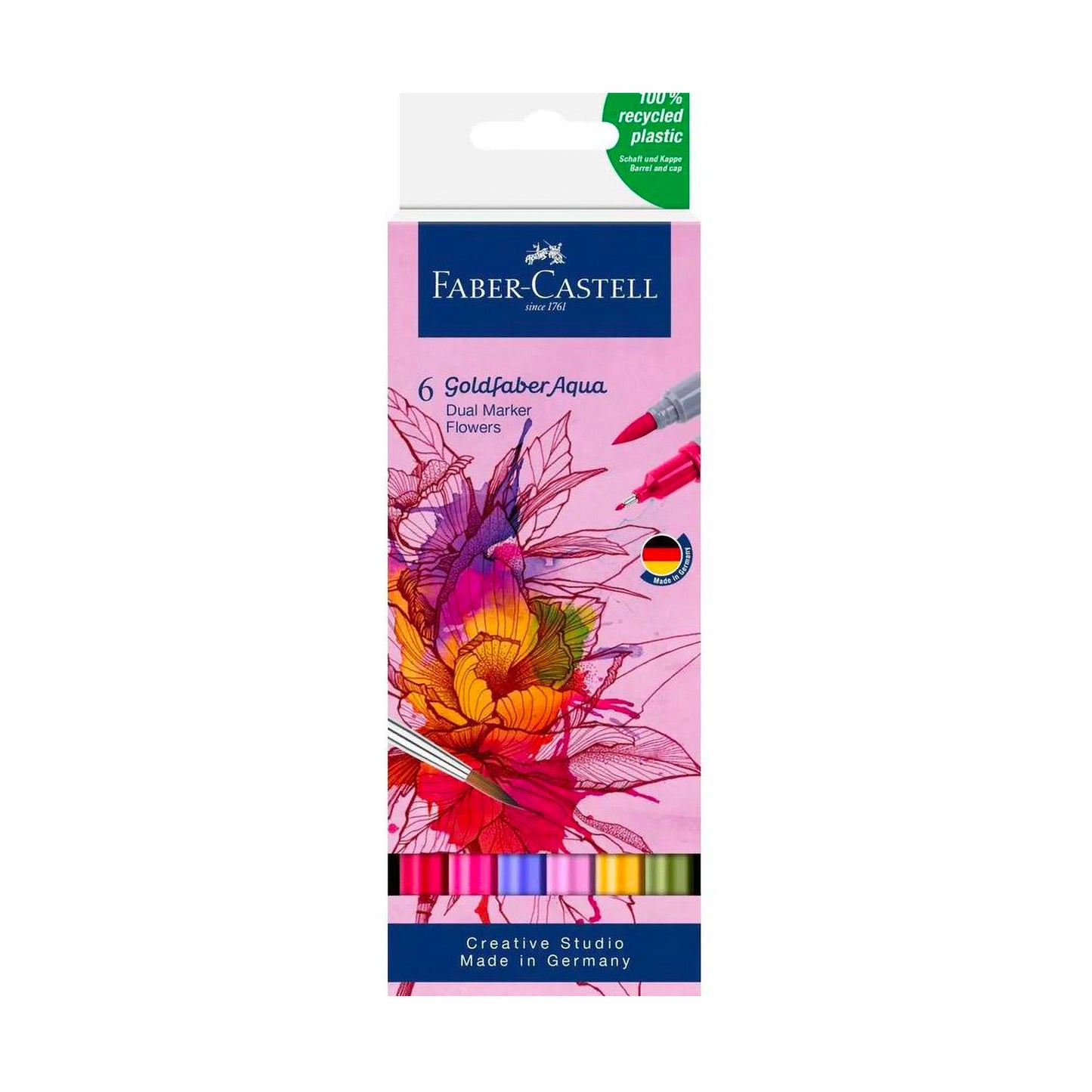 6-Pack Goldfaber Aqua Dual Markers - Flowers