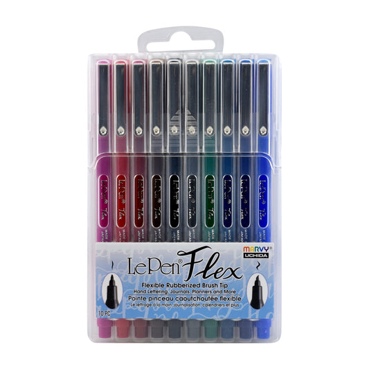 10-Pack Le Pen Flex Markers - Primary Colours