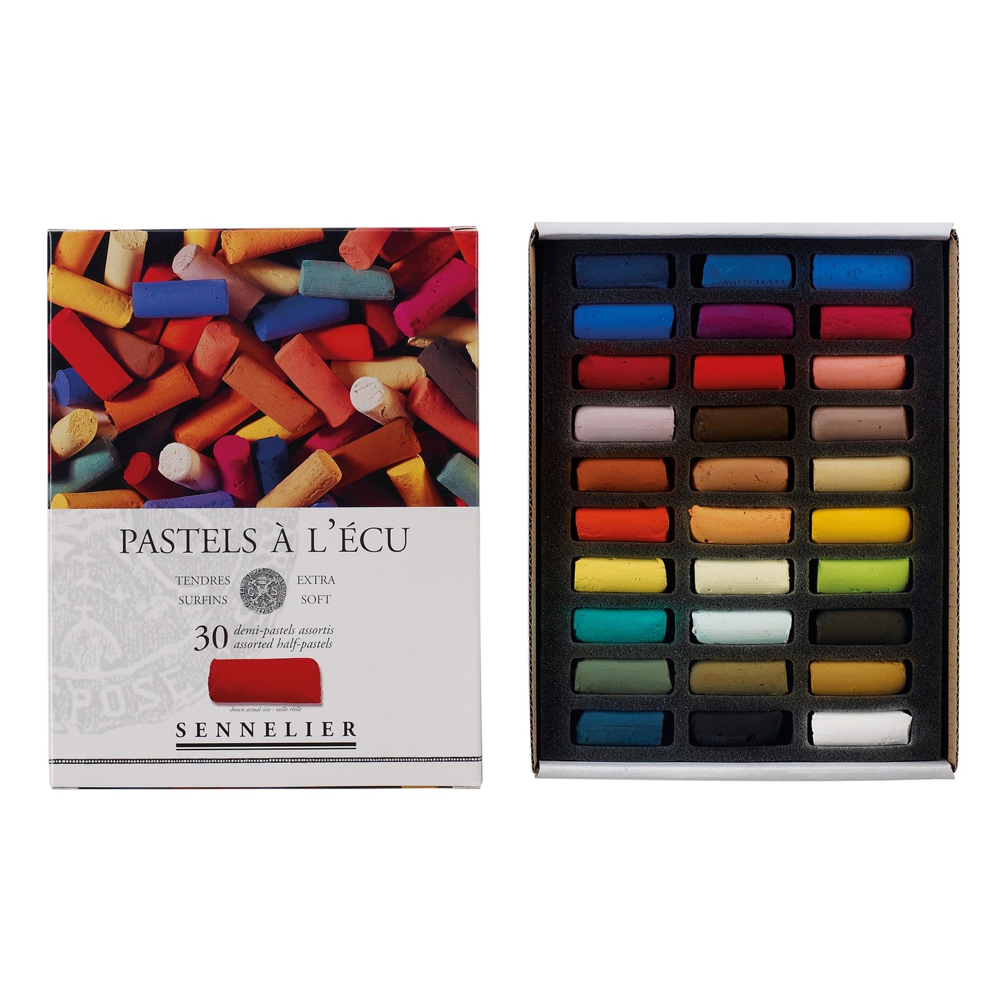 30-Pack Extra-Soft Half Pastels - Assorted