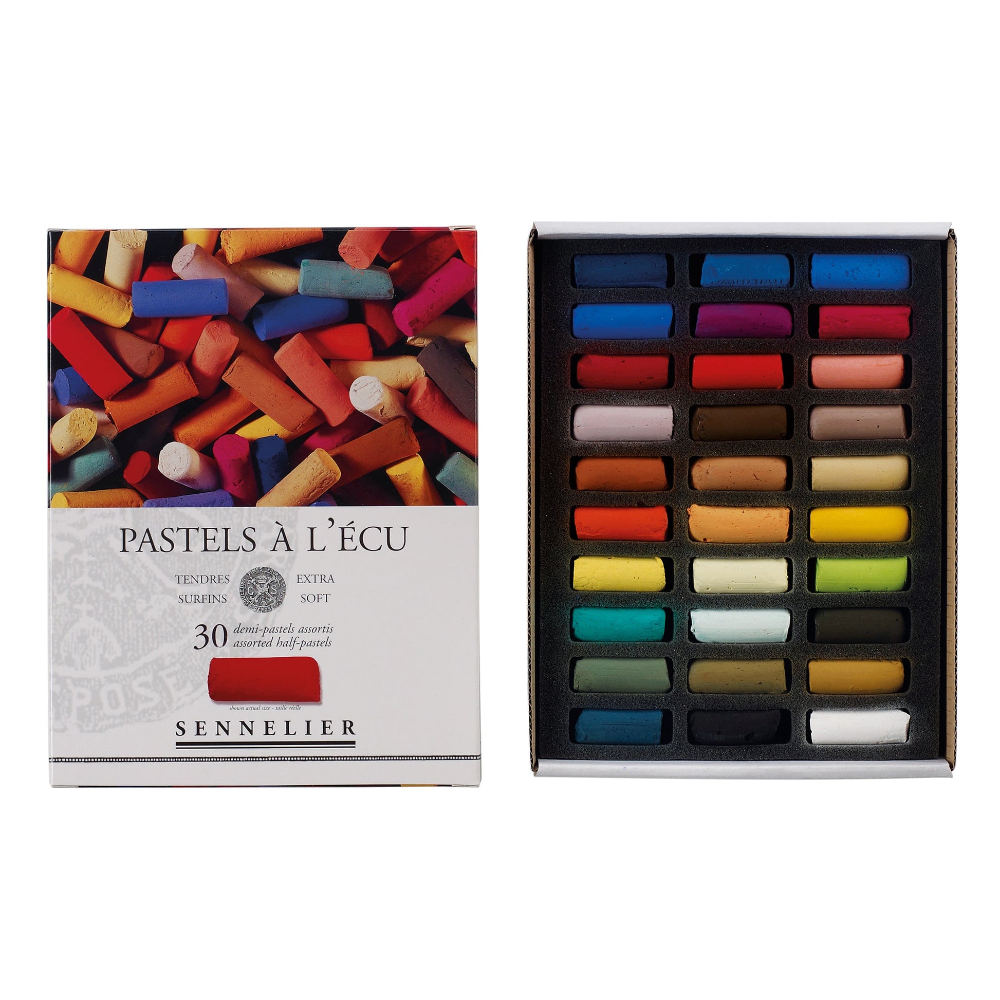30-Pack Extra-Soft Half Pastels - Assorted