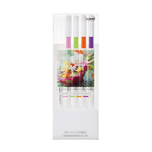 Uni Emott Pencil - 4 Colour Set - No.2 Tropical - 0.9 mm