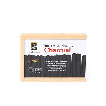 Yarka Compressed Charcoal Wood Box of 10 Sticks