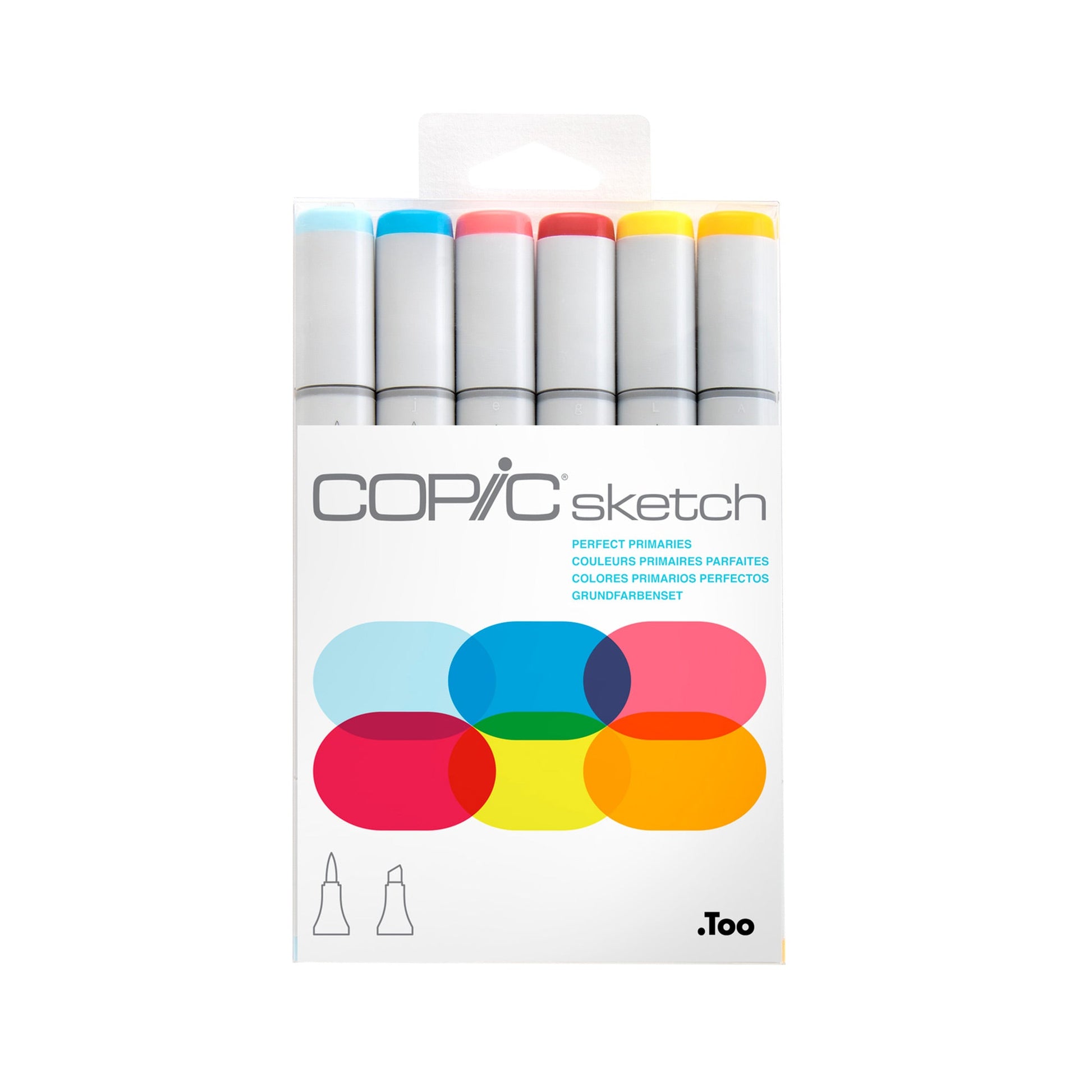 6-Pack Copic Sketch Markers - Primary Colours