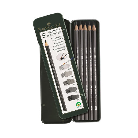 5-Pack Graphite Aquarelle Pencils - 3.8 mm