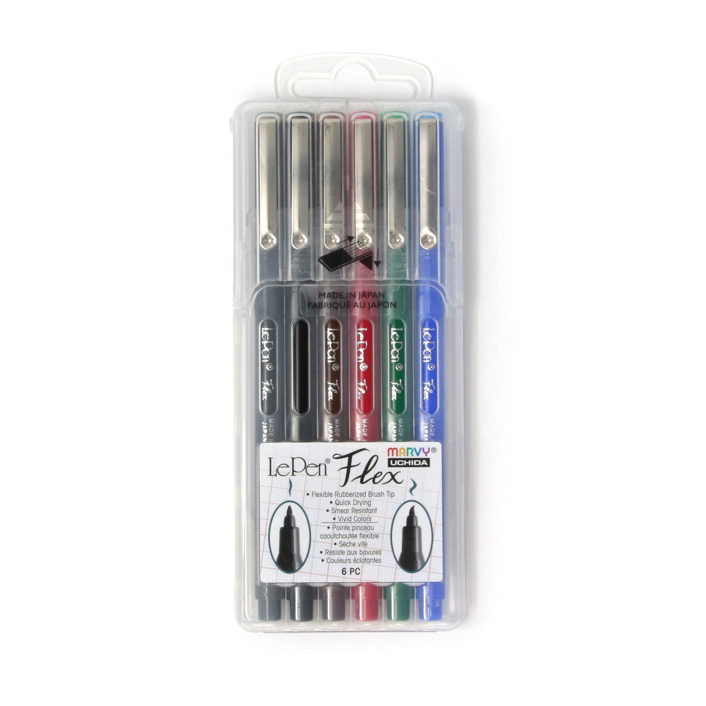 6-Pack Le Pen Flex Markers - Primary Colours