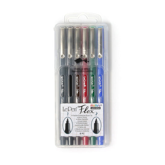 6-Pack Le Pen Flex Markers - Primary Colours