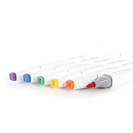 6-Piece Touch Twin Brush Marker Set - Basic Colours