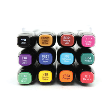12-Piece Touch Twin Marker Set - Basic Colours