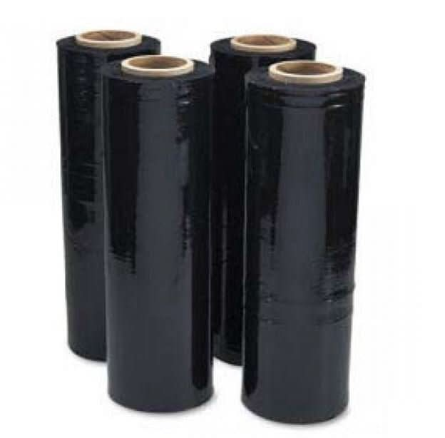 Tavice Stretch Pallet Wrap (Black) 4 Pack | 500mm x 450m