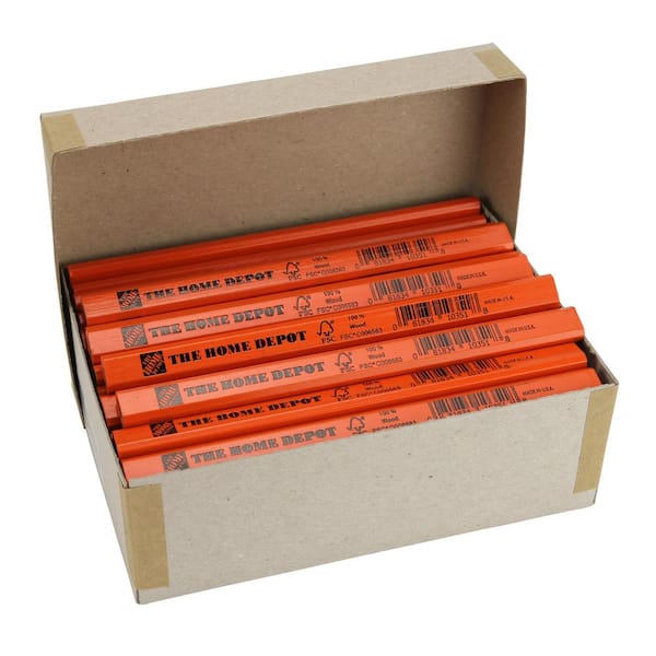 72-Pack Carpenter Pencils Over-Sized Marking Layout Tool