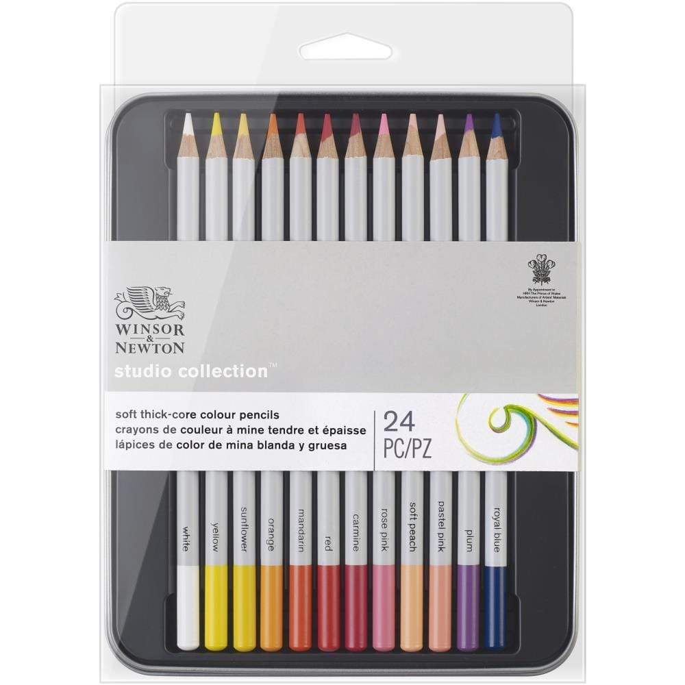 Winsor Newton Studio Collection Colour Pencil Tin 24/Pkg