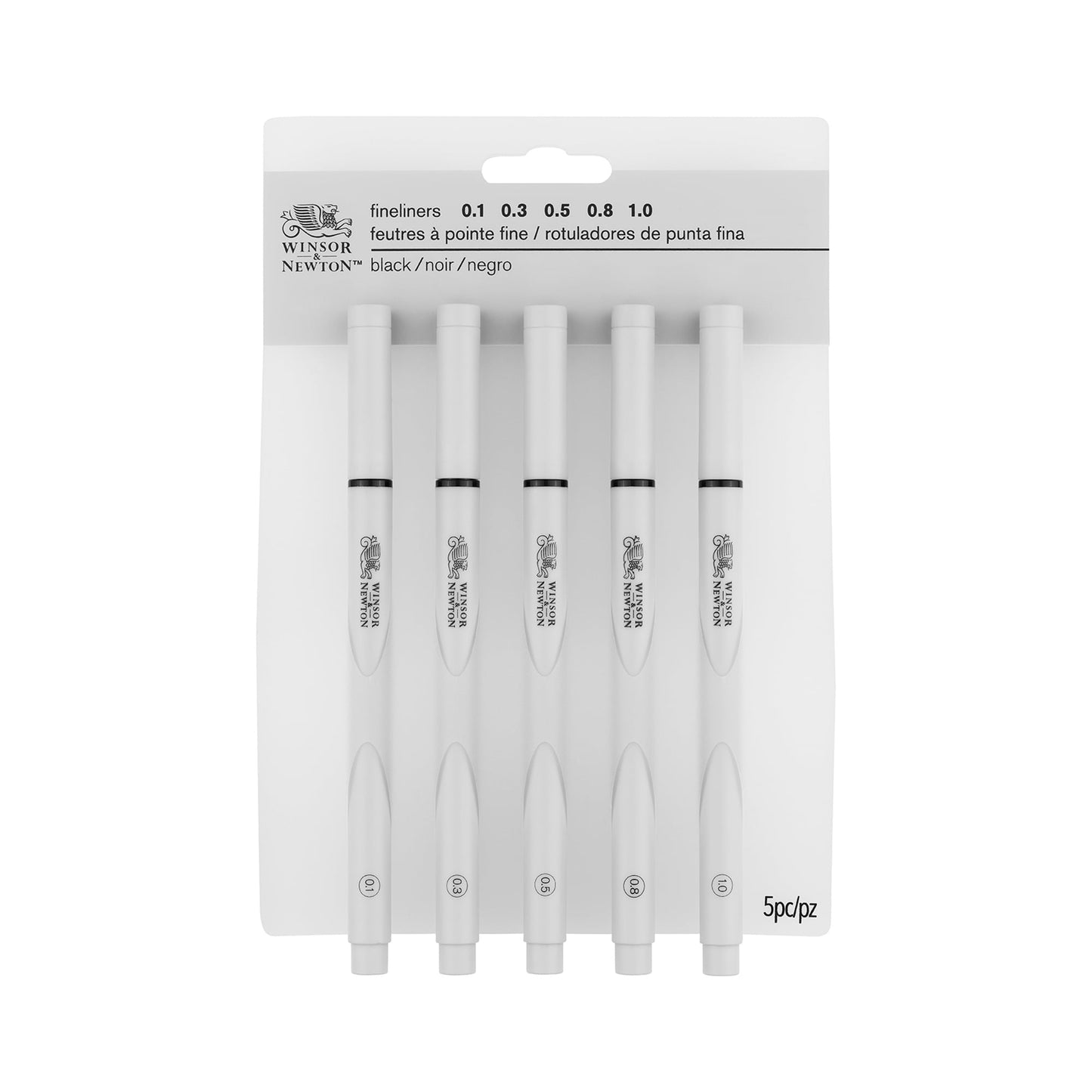 5-Pack Assorted Fineliners - Black